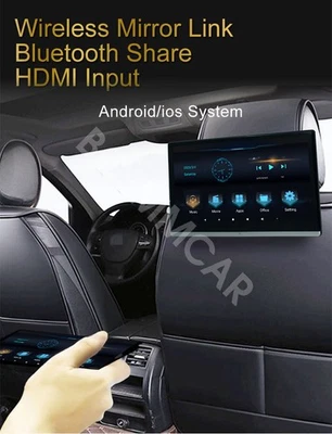Touch Screen 14 inch Car Rear Seat Headrest Monitor 2GB 32GB Octa-core WiFi HDMI - Image 1 of 4