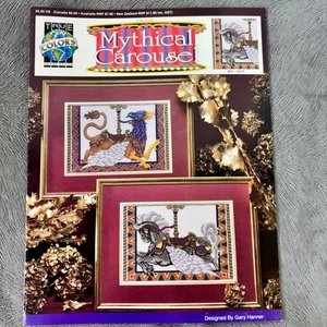 Mythical Carousel Counted Cross Stitch Charts Color Graphs Gary Hanner 1992 NOS - Picture 1 of 2