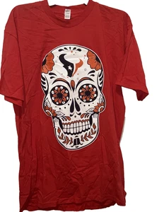 Texans Sugar Skull T-Shirt Large - Picture 1 of 5