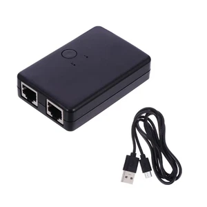 Powered Ethernet USB Network Office Travel Connector Dual Splitter - Zdjęcie 1 z 12