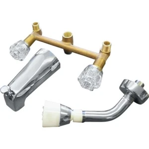 (1)-United States Hardware Tiger Chrome 2-Handle Knob Tub & Shower Valve P-004N - Picture 1 of 1