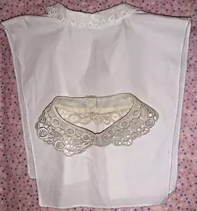 White Lace Collars Dickey and Ivory Lace detachable Collar lot of 2 vintage - Picture 1 of 5