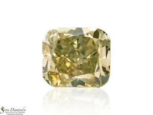 Diamant natürliche Farbe Fancy bräunlich grünlich gelb 1,17 ct lose Kissenschliff - Bild 1 von 5