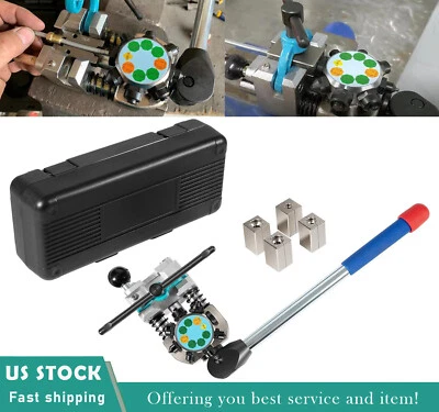 Brake Tube Line Flaring Tool 45 Degree Set Fits 3/16", 1/4", 5/16", 3/8" Tubing - Image 1 of 4