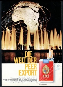 1965 New York World's Fair photo Peer Export cigarettes 1965 German vtg print ad