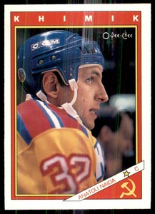1991-92 O-Pee-Chee Sharks & Russians Inserts Anatoli Naida Khimik Voskresensk