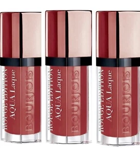 3 Stück Bourjois Paris Rouge Edition Aqua Laque Lippenstift 03 Brun'Croyable (rot) - Bild 1 von 4