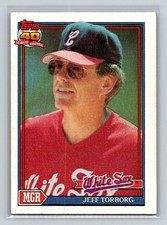 1991 Topps #609 Jeff Torborg Chicago White Sox Baseball Card