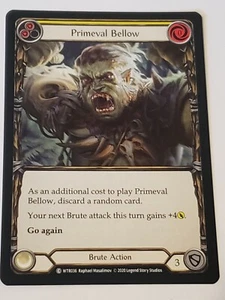 Primeval Bellow (Yellow) WTR036 Flesh And Blood Tcg NM Welcome To Rathe... - Picture 1 of 2