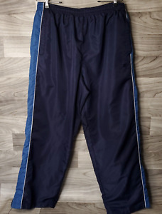 Vtg 90's Starter Men's Navy Track Gym Pants Lined Sz Large Ankle Zip Windbreaker