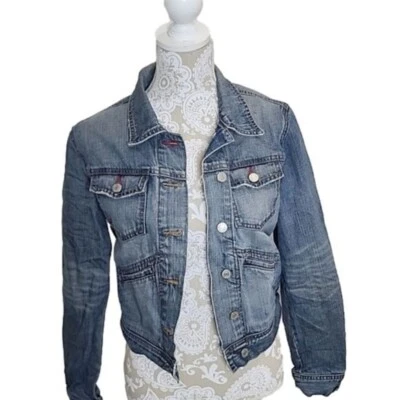 Chaqueta vaquera London vintage Y2K lavado claro 38" pecho mujer mediana Foto 1 de 4