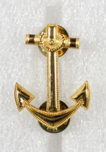 USN U.S. Navy 685 - Midshipman Collar Badge (single) - V-21-N - Picture 1 of 1