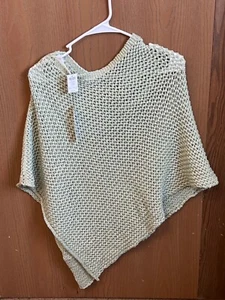 CHICO'S Dominique Sutton Poncho “Mint Shimmer” Light Green NOSZ NWT msrp $89 - Picture 1 of 4