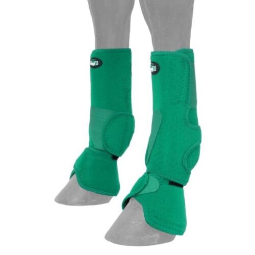 Horse Protective Sport & Bell Boots Combination - Vented - Jade- Medium