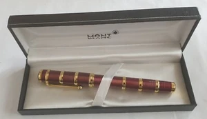 MontBlanc penna a sfera edizione speciale 14,5 cm,50g, finiture dorate, astuccio - Foto 1 di 7