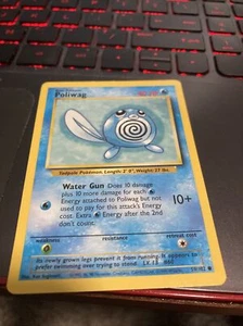 POLIWAG 59/102 Base Set Pokemon Card Unlimited TCG WOTC - Picture 1 of 2