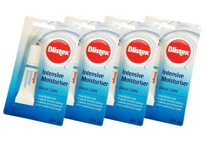 4x Blistex Intensive Moisturiser Daily Care SPF 10 Lip Balm 5g