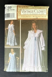 Simplicity 5188 Misses Vintage Style Nightgowns & Robe 2004 Pattern XS-S-M Uncut - Picture 1 of 2