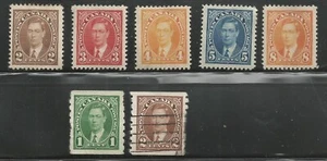 Canada - 1937 - Lot of 7 stamps - Unitrade no 232-239 - MH - Picture 1 of 1