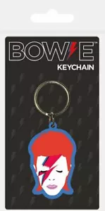 David Bowie Aladdin Sane Face PVC Keyring - Picture 1 of 1