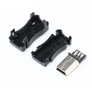 Mini USB Stecker 5-Pin Zum Selbermachen Stecker mit Schale-Mini Jack Tail Stecker Stecker Kopf Neu - Bild 1 von 4