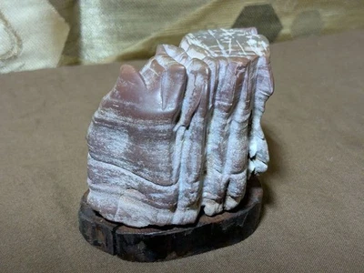 Pequeña piedra de roca japonesa SUISEKI patrón único de 3,1 pulgadas de visualización natural Foto 1 de 4