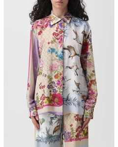 Vivetta Silk Floral Bird Print Shirt Women Multicolor Shirts & Tops - Picture 1 of 5