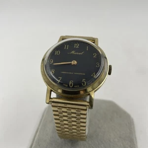 MARCEL SWISS VINTAGE HANDAUFZUG HERREN UHR - Flexarmband - läuft gut sieht gut aus - Bild 1 von 12