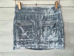 NWT Free People Velvet Miniskirt Light Blue Size 6 - Picture 1 of 5