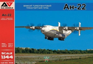A&A Models AAM4401-1/144 - Antonov An-22 Heavy Turboprop Cargo Aircraft Model - Picture 1 of 6