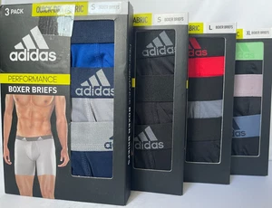 Adidas Boxer Briefs Quick-Dry Fabric Performance 3 Pack S/L/XL Boxer Men's NWT - Picture 1 of 19