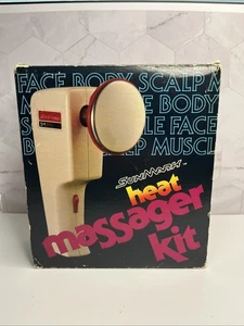 Vintage SunMark Heat Handheld Vibrating Massager Kit w/ Box - Picture 1 of 2