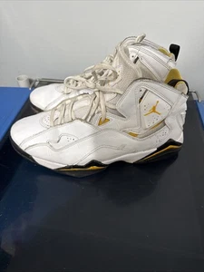 Nike Air Jordan True Flight Men's Sneakers White/Black/Yellow, Size 12 - Picture 1 of 9