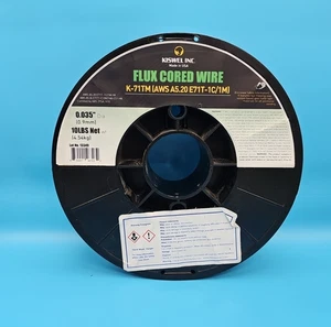 Kiswel K-71TM USA Made Flux Cored Welding Wire 0.035in 10lb Spool AWS E71T-1C/1M - Picture 1 of 6
