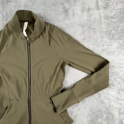 Lululemon Jacket Womens 2 Olive Green Define Full Zip Slim Fit Pockets Athletic - Image 1 of 4