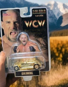 24K Gold Plated WCW Goldberg 1/64 scale by Racing Champions (1998) NIB - Picture 1 of 2