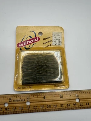 VTG Package of Wilhold Hair Pins In Original Box By Wilson Mfg Corp - Image 1 of 3