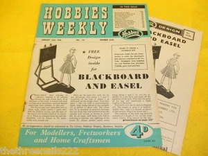 HOBBIES WEEKLY (INC PLANS) - BLACKBOARD & EASEL - JAN 18 1956 - Picture 1 of 1