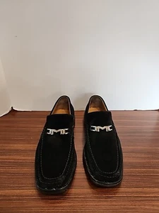 Bruno Magli Halbschuhe Herren 9 schwarz Wildleder Bit Blaine elegante Schuhe Slipper Italien - Bild 1 von 11