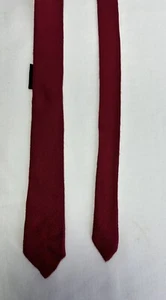 Vintage Slim Wool Necktie Red/marroon 1.75 X 55 - Picture 1 of 9