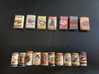 Lot de 17 boîtes d'épicerie vintage miniatures maison de poupée