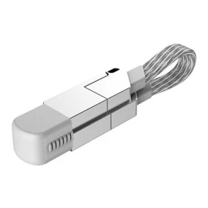 Multi Charging Cable 4 in 1 Short Magnetic Keyring USB Cell Phone Charger Cord - Picture 1 of 14