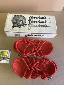 Gurkees Handmade Women's Braided Rope Sandals Flip Flops Size Roughly 7.5