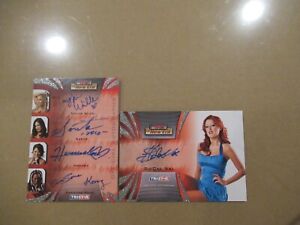 2 2010 tna signed wrestling cards 4 signed on 1 card taylor wilde/sarita/awesome