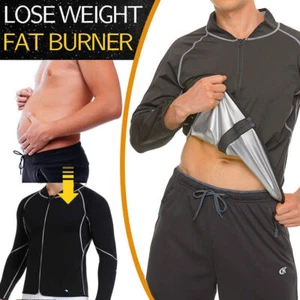 Men's Sauna Suit Sweat Vest Tank Top Neoprene Shirt Body Shaper Waist Trainer - Picture 1 of 18