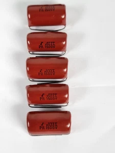 Vintage Film Capacitors 0.022µF & 0.033µF 1500V PR Series High Voltage Audio NOS - Picture 1 of 12