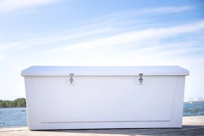 Oceanic Boutique 76" Fiberglass Dock Box – Large Boat & Deck Storage Box Foto 1 de 4