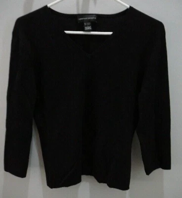 Spenser Jeremy Black V-Neck Pullover Long Sleeve Sweater-Size Large (L) - Image 1 of 4