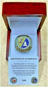 Los Angeles TWIN TITLE TOWN Ring 2020 1988 Dodgers Lakers Size 11 Replica Heavy - Picture 1 of 4
