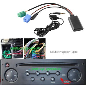 Renault Clio Megane Scenic Master Laguna Bluetooth 5.0 AUX Cable with Microphone